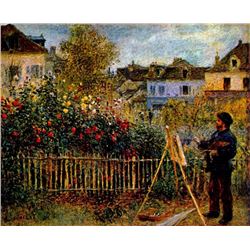 Claude Monet - Monet Painting in His Garden in Argenteuil