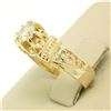 Image 3 : 14k Yellow Gold Open Work 0.43 ctw G VVS1 Round Brilliant Diamond Solitaire Ring