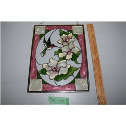 Hummingbird Colored Glass