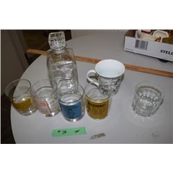 Novelty Glasses And Liquor Bottle