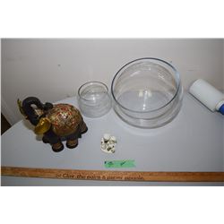Bowls And Elephant Figurine