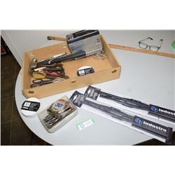 Tools And New Wipers, Tape Measure, Radio