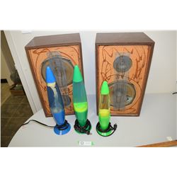 Lava Lights x3 And Speakers (Needs Work)