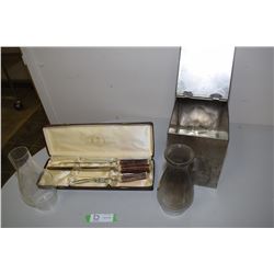 Carving Set (Poor Box) Chimneys, Steel Box