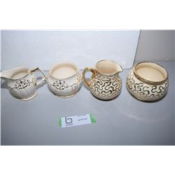 Sadler And British Iron Stone Cream And Sugar