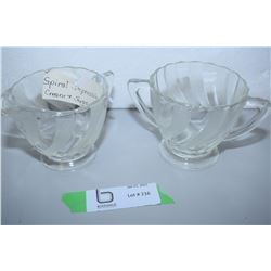 Spiral Depression Cream And Sugar