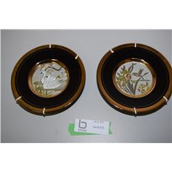 Gilded With Gold And Sliver Wall Plates