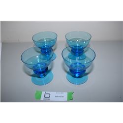 4 Blue Uranium Glasses