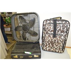 Suitcase, Briefcase (Poor), Working Fan