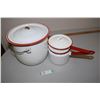 Image 1 : Red & White Enamelware