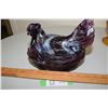 Image 1 : Chicken On A Nest Large Purple Swirl