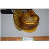 Image 1 : Amber Glass Lidded Turkey