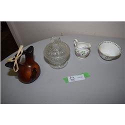 Tuscan C & S Wedding Vase, Pressed Glass