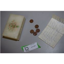 Alabaster Trinket Box & Susa Pennies