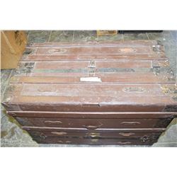 Unusual Antique Steamer Trunk