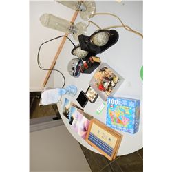 Glass Lamps, Radio, Frames