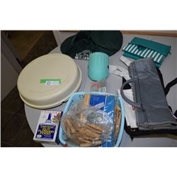 Misc Lot Tupperware/ Clothes Pin