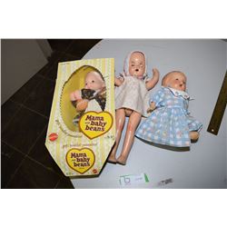 Composition Dolls & 1975 Baby Beans