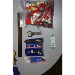 Lego, Coke Opener & Souvenir Spoons