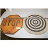 Image 1 : Dart Board & Steel Stop Sign