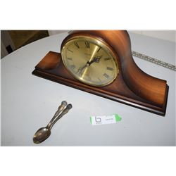 Mantle Clock & Famous General's Spoons