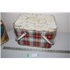 Image 1 : Tartan Tin Picnic Basket 1950