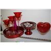Image 1 : Red Decorative Glass