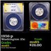 Image 1 : ANACS 1956-p Washington Quarter 25c Graded ms65 By ANACS
