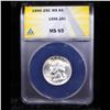 Image 2 : ANACS 1956-p Washington Quarter 25c Graded ms65 By ANACS