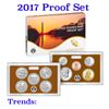 Image 1 : 2017 United States Mint Proof Set - 10 pc set