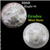 Image 1 : 2010 Silver Eagle Dollar $1 Grades Mint State