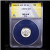 Image 2 : ANACS 1960-d Roosevelt Dime 10c Graded ms64 ft By ANACS