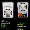 Image 1 : NGC 1882-s Morgan Dollar $1 Graded ms65 By NGC