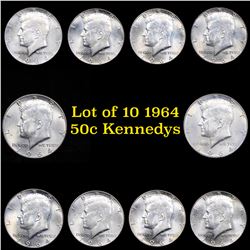 Group of 10 1964 Kennedy 50c