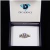 Image 2 : Decadence Sterling Silver 6mm Round 3 Stone Eng Ring with 4mm Round Side Stones Size 9