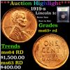 Image 1 : ***Auction Highlight*** 1919-s Lincoln Cent 1c Graded Select+ Unc RD By USCG (fc)