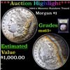 Image 1 : ***Auction Highlight*** 1884-o Monster Rainbow Toned Morgan Dollar $1 Graded Select+ Unc By USCG (fc