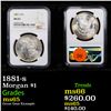 Image 1 : NGC 1881-s Morgan Dollar $1 Graded ms65 By NGC
