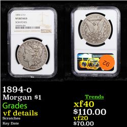 1894-o Morgan Dollar $1 Graded vf details By NGC