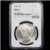 Image 2 : NGC 1923-p Peace Dollar $1 Graded ms64 By NGC