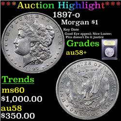 ***Auction Highlight*** 1897-o Morgan Dollar $1 Graded Choice AU/BU Slider+ By USCG (fc)