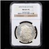 Image 2 : NGC 1878-p 7tf Morgan Dollar $1 Graded ms63+ PL By NGC