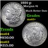 Image 1 : 1891-p Morgan Dollar $1 Grades Select+ Unc