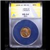 Image 2 : ANACS 1909-p Lincoln Cent 1c Graded ms64 bn By ANACS
