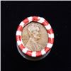 Image 2 : Mixed small cents 1c orig shotgun roll, 1918-d Wheat Cent, 1899 Indian Cent other end, Seal Strong W