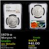 Image 1 : NGC 1879-o Morgan Dollar $1 Graded au details By NGC