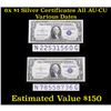 Image 1 : 6x $1 Silver Certificates All AU-CU Various Dates