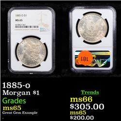 NGC 1885-o Morgan Dollar $1 Graded ms65 By NGC