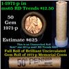 Image 1 : Uncirculated shotgun Lincoln 1c roll, 1971-p 50 pcs Brandt Wrapper