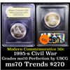 Image 1 : 1995-s Civil War Modern Commem Half Dollar 50c Graded ms70, Perfection By USCG